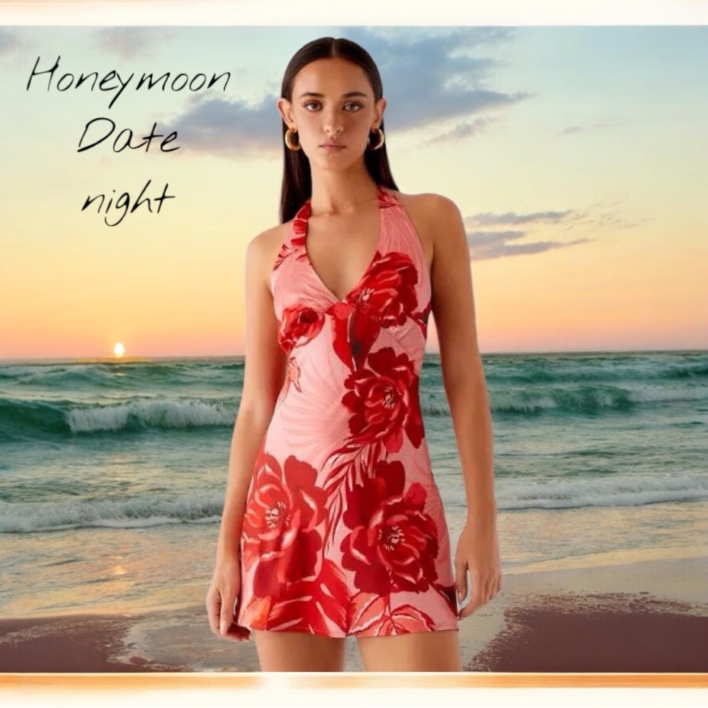 Peppermayo Peach and Orange Mini Dress